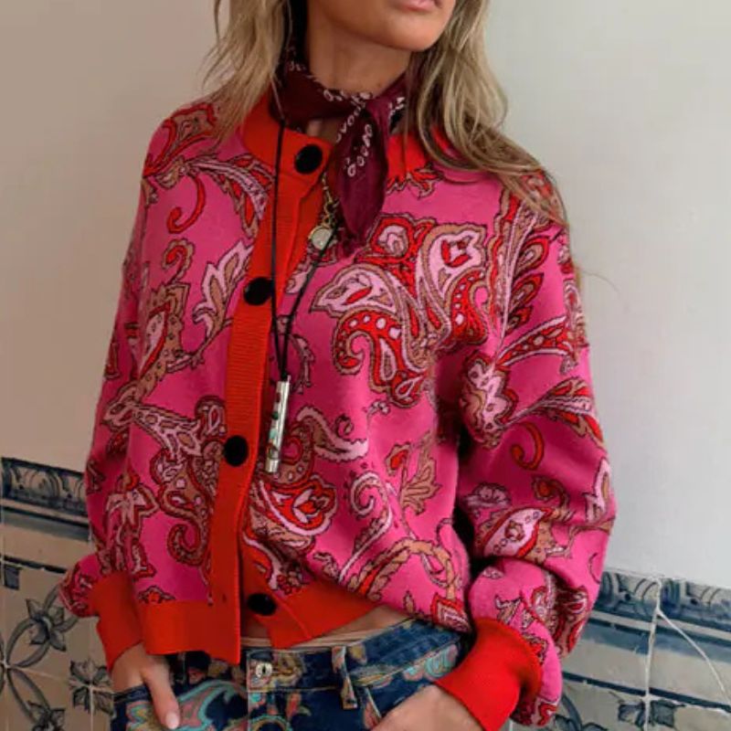Never Fully Dressed, Pink Paisley Oslo Cardigan