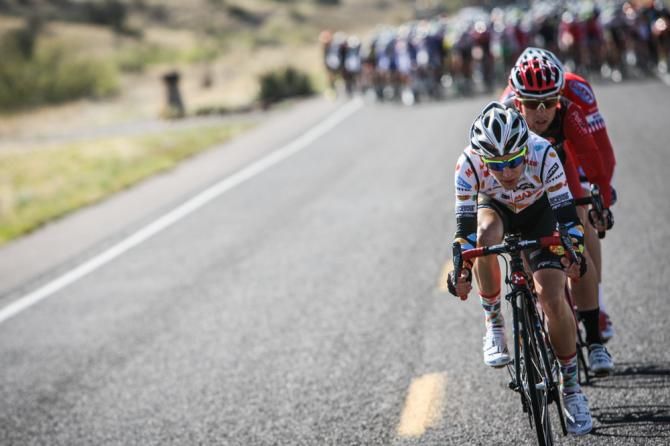 A break gets off the front of the men&rsquo;s race