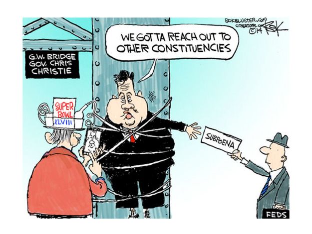 Political cartoon Chris Christie bridge scandal