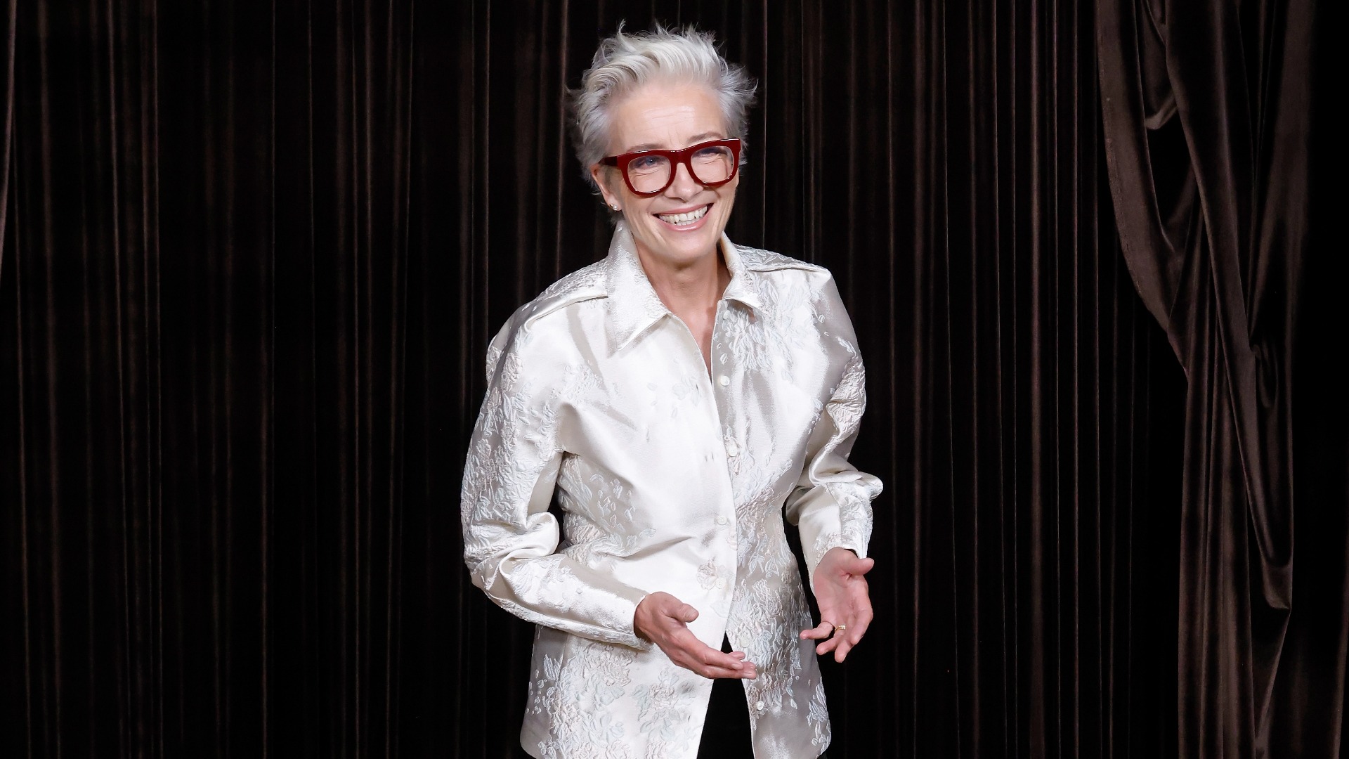 Emma Thompson attends The Clooney Foundation For Justice's The Albies 2026 at Natural History Museum