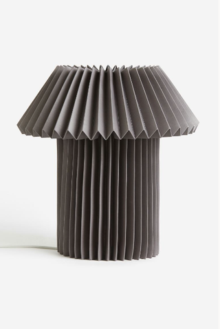 Pleated paper table lamp.