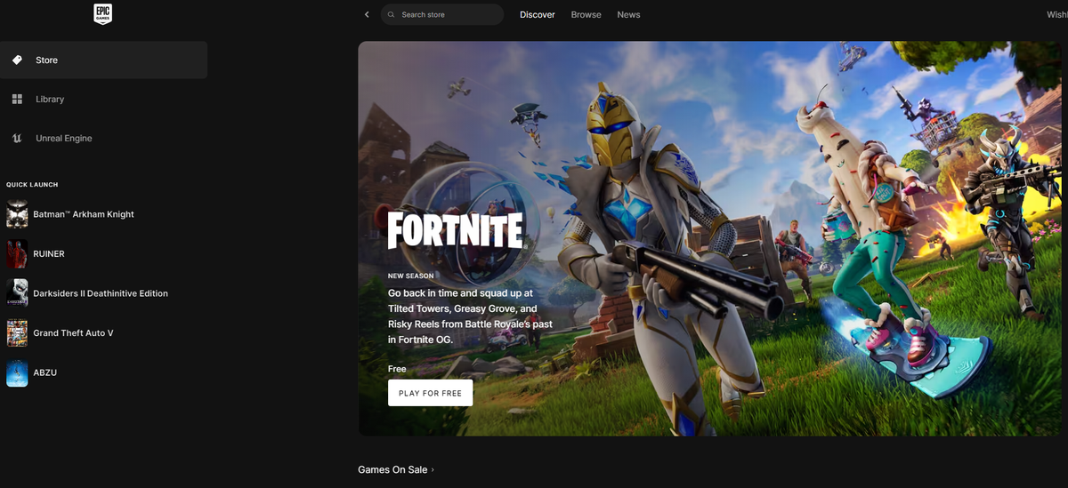 O que está Grátis agora na Epic Games Store ?