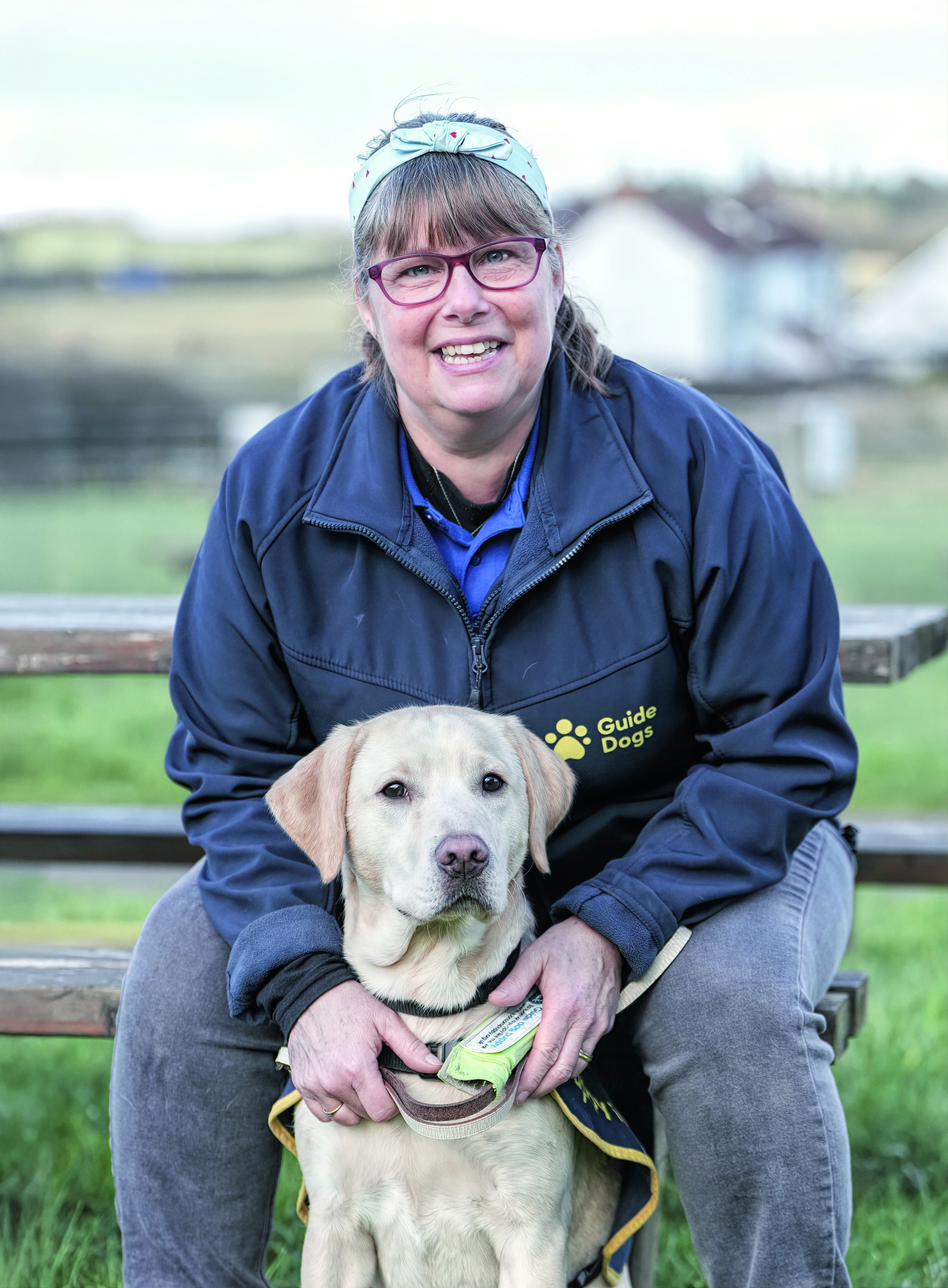 Wendy Hackles with a guide dog