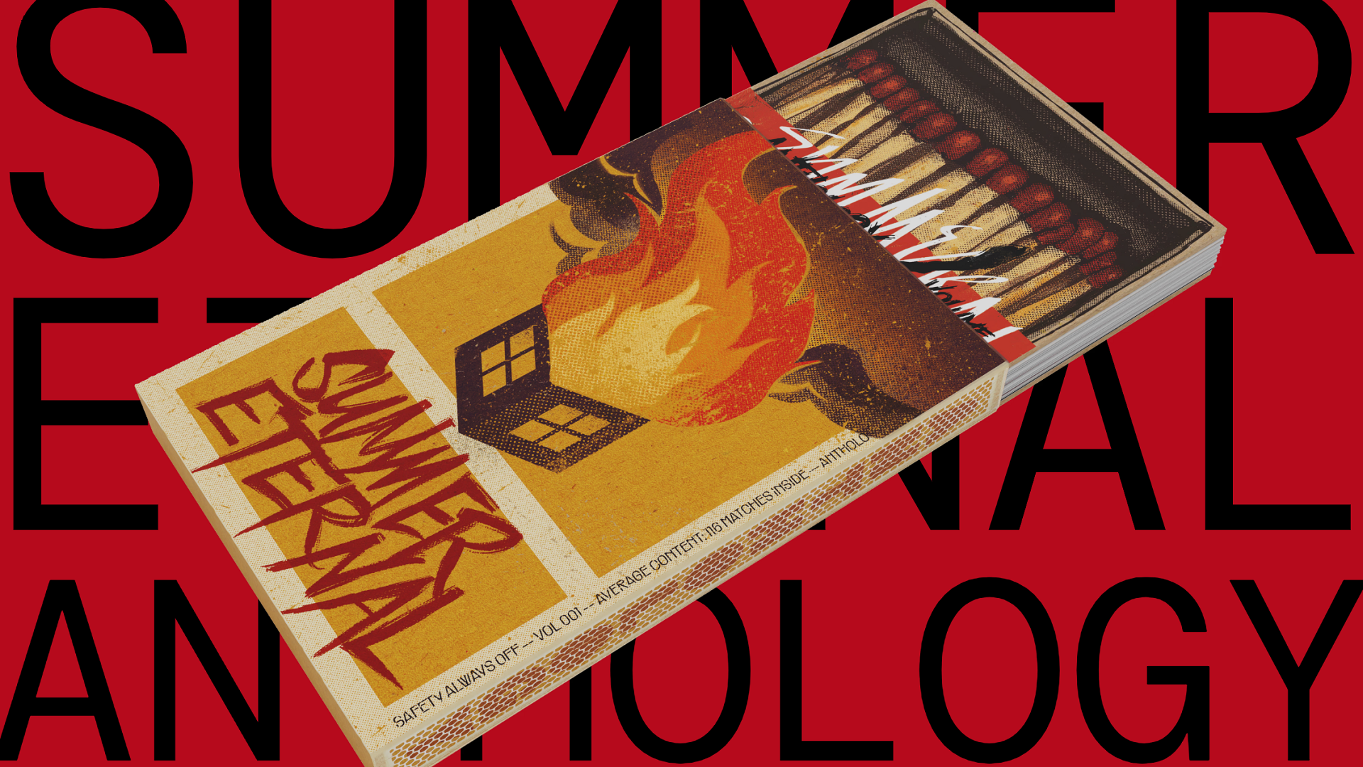 Image of Summer Eternal Anthology volume one over large aggressive message &quot;Summer Eternal Anthology.&quot;