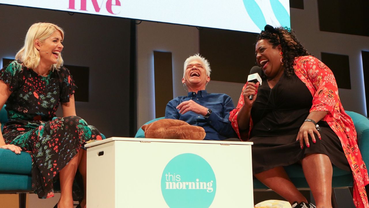 Presenters Holly Willoughby, Phillip Schofield and Alison Hammond at &#039;This Morning Live&#039;, at Birmingham NEC.