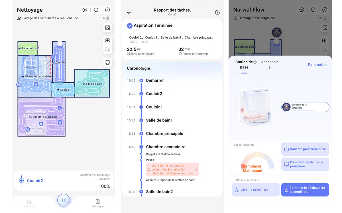 test du robot aspirateur narwal flow