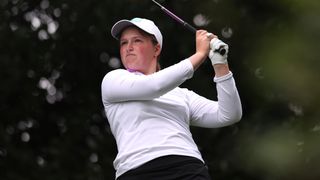 Lottie Woad takes a shot at the Curtis Cup