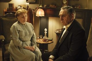 An awkward conversation between Mrs Patmore and Mr Carson
