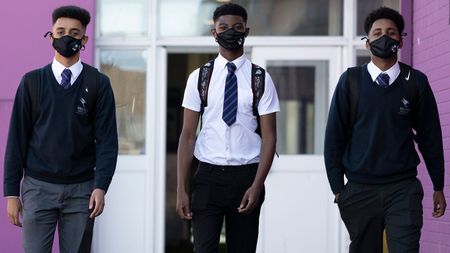 Three secondary school pupils