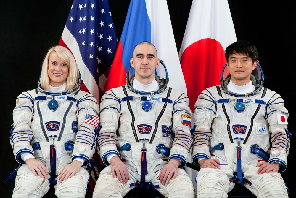 Astronaut Kate Rubins with expedition 48 crew