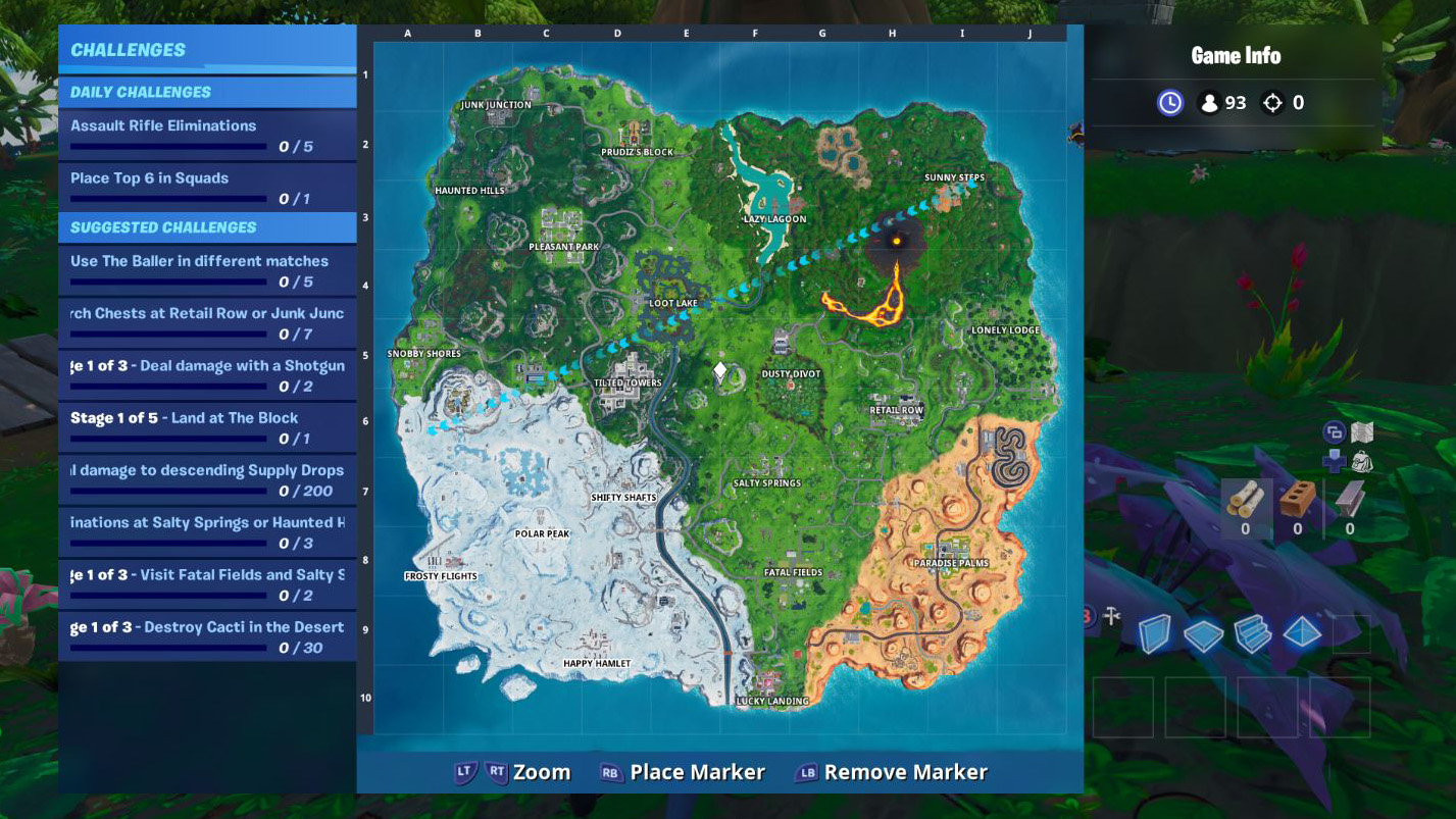 Fortnite's map is as colourful as it is varied.