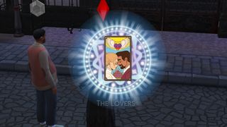 The Lovers tarot card in The Sims 4