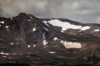 Showing support, some crazed fans put "LA" in a huge Mt. Massive snow field.