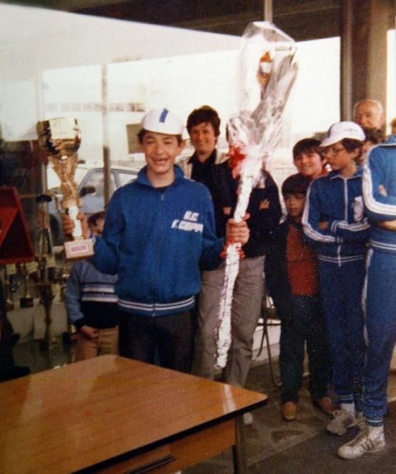 A happy Marco Pantani in 1983
