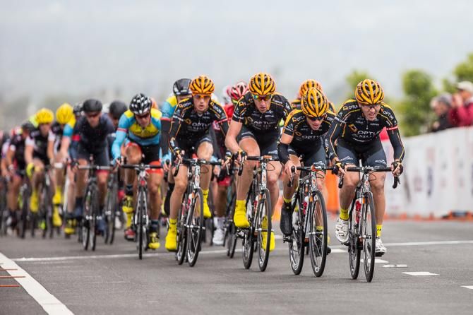 Over the top with a few laps to go