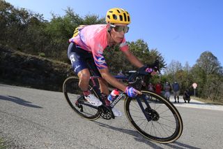 EF Pro Cycling's Rigoberto Uran descends on stage 15 of the 2020 Tour de France