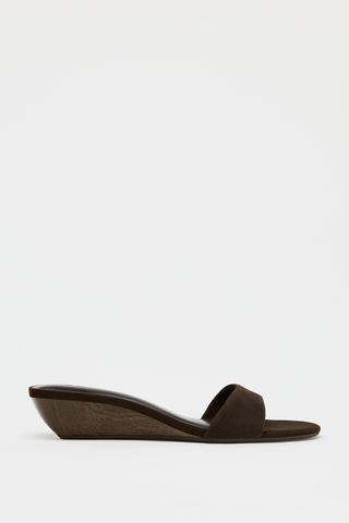 ZARA Suede Wedge Sandals