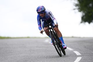 PAU FRANCE JULY 30 Tamara DronovaBalabolina of Russia and Team Israel Premier Tech Roland sprints during the 2nd Tour de France Femmes 2023 Stage 8 a 226km individual time trial stage from Pau to Pau UCIWWT on July 30 2023 in Pau France Photo by Tim de WaeleGetty Images