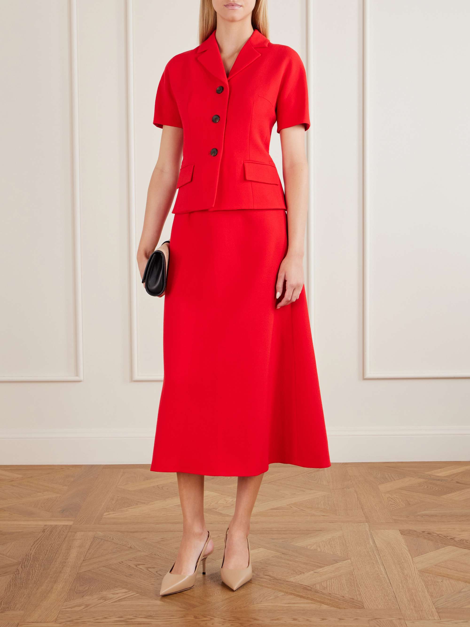 Alexina Wool-Crepe Midi Dress