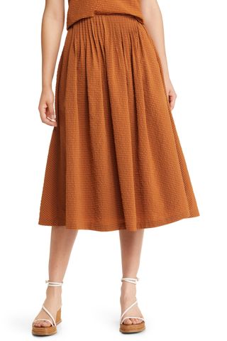 Nordstrom Pintuck Pleat A-Line Skirt