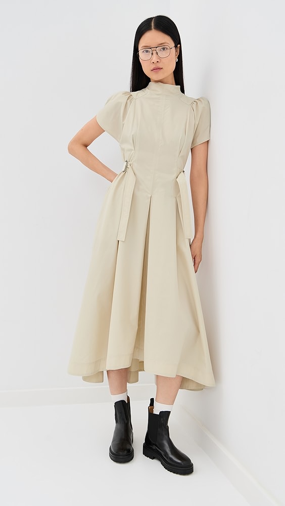 3.1 Phillip Lim Puff Sleeve Poplin Flare Dress