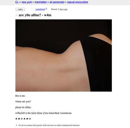 Craigslist ad invites you to hook up with Scarlett Johansson