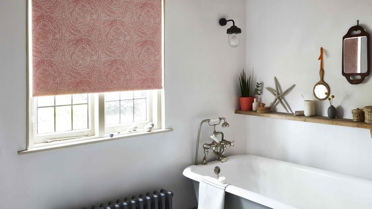 11 Bathroom Window Ideas You Ll Love From Roman Blinds To Colourful Shutters Real Homes - How To Decorate A Bathroom Window Sill