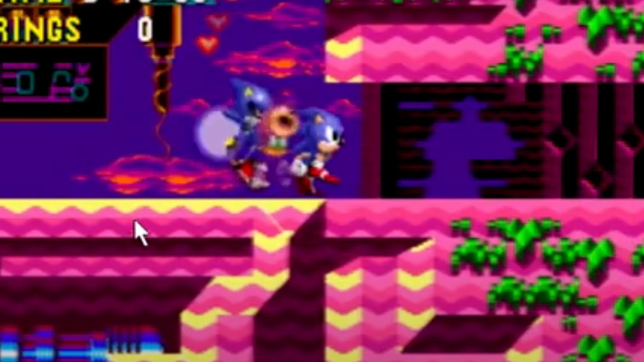 Amy siendo secuestrada por Metal Sonic en Sonic CD