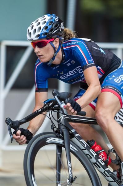 Theresa Cliff-Ryan (Exergy) shows off her new National Criterium Champion's colors.