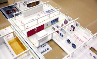 A work in progress model of the Garage exhibition.