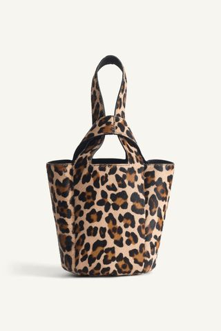 Animal Print Leather Mini Bucket Bag X Kate Moss