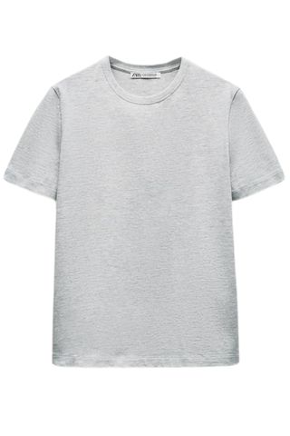 Zara Camiseta De Algodón Pesado