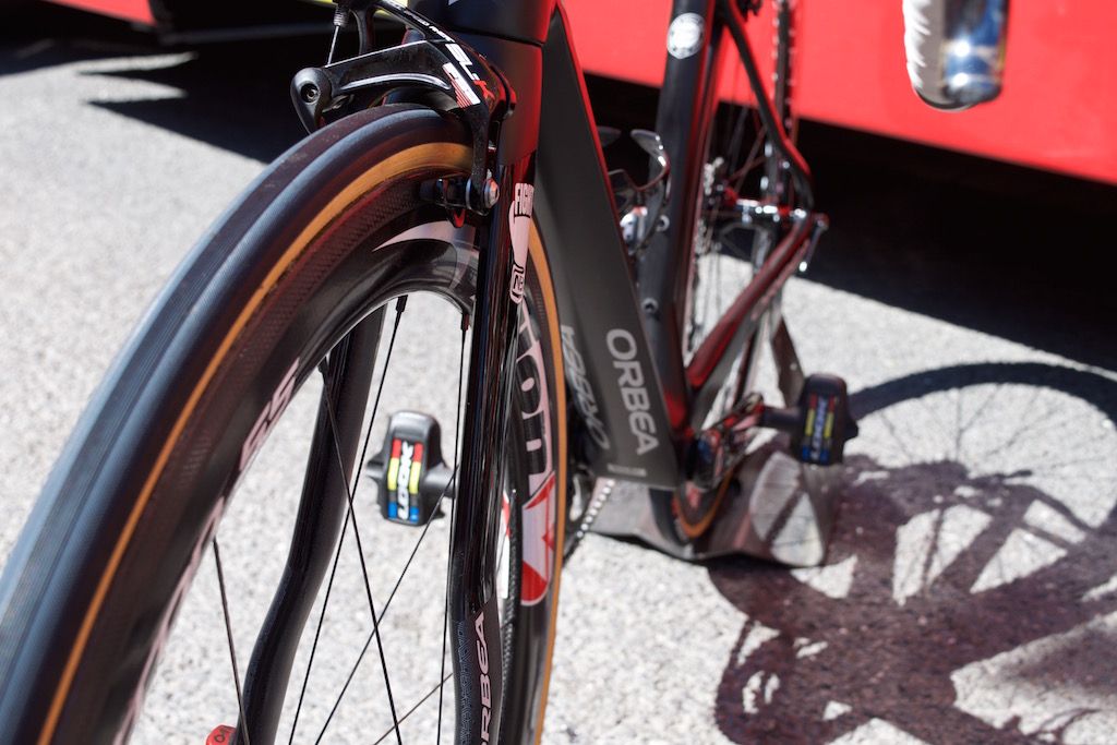 Bouhanni's 'Fight' and 'NB13' logo logo also features on the fork