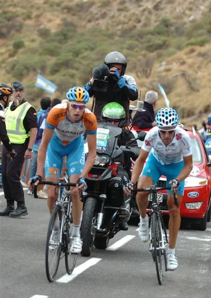 Ryder Hesjedal (Garmin) and David Garcia (Xacobeo)