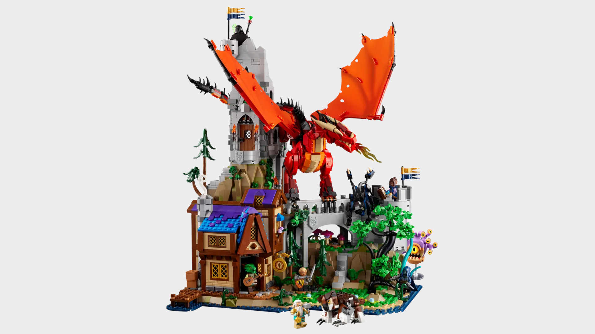 Full Lego D&D set on a plain background