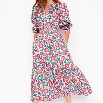 Boden Elena Tiered Midi Dress
