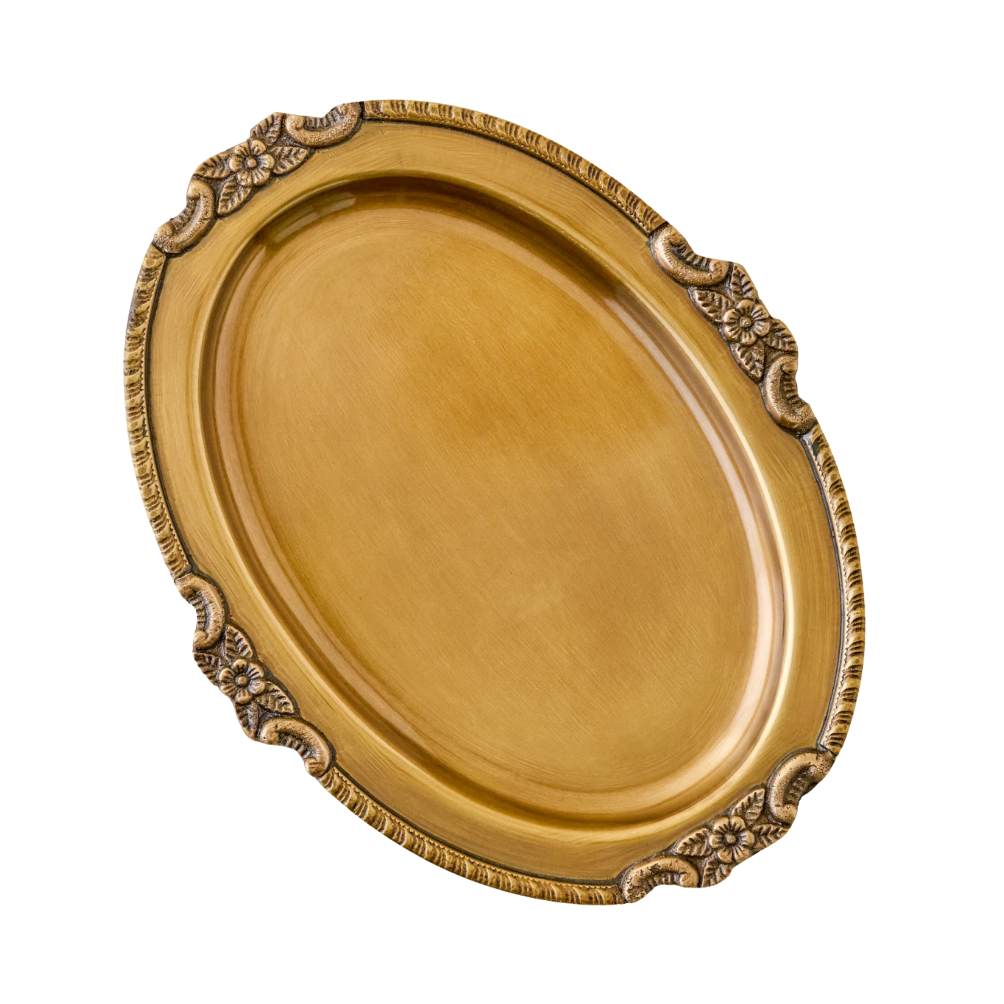 a brass decorative catchall tray