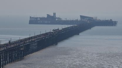 When is the next heatwave in the UK? All we know revealed. Seen here a heat haze clouds Southend Pleasure Pier