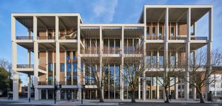 The new Kingston University library and dance faculty building feels open towards the street