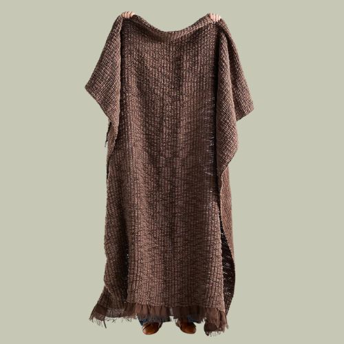 Anthropologie, Gauze Fringe Woven Throw Blanket