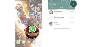 Launch whatsapp, tap menu