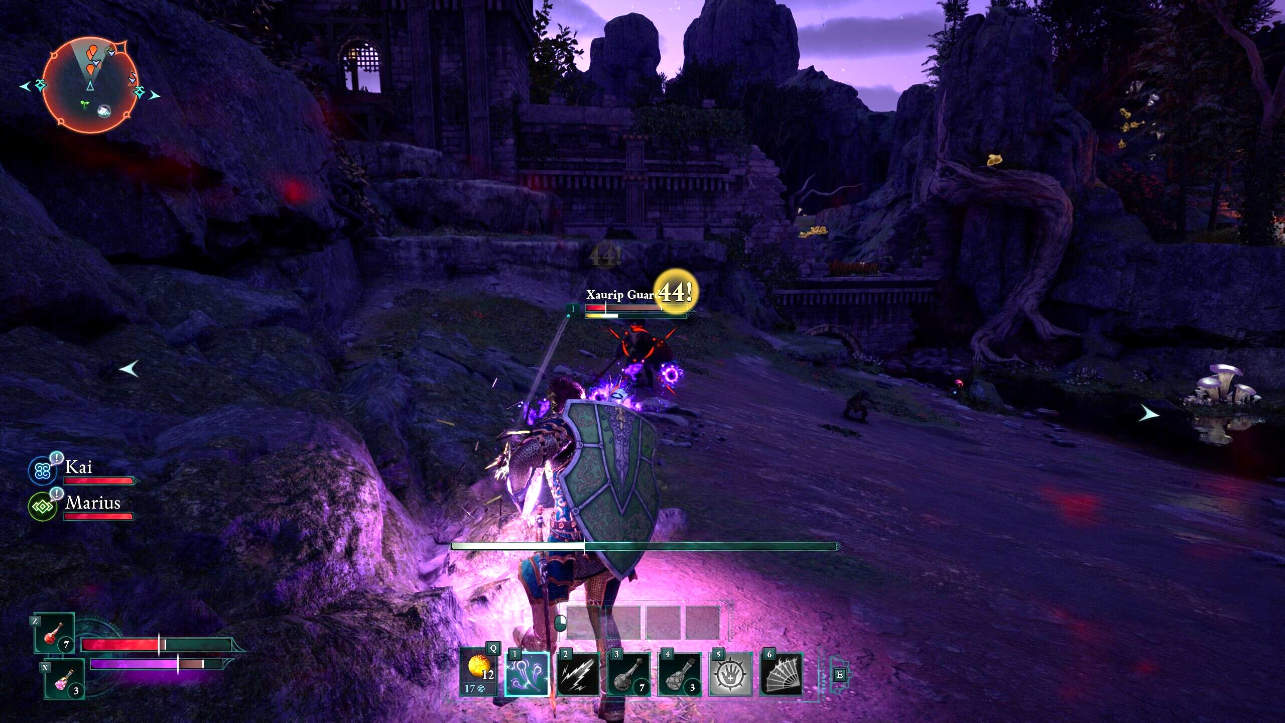 Avowed screenshot of third-person combat