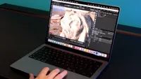 MacBook Pro 14-inch running Cinema 4D