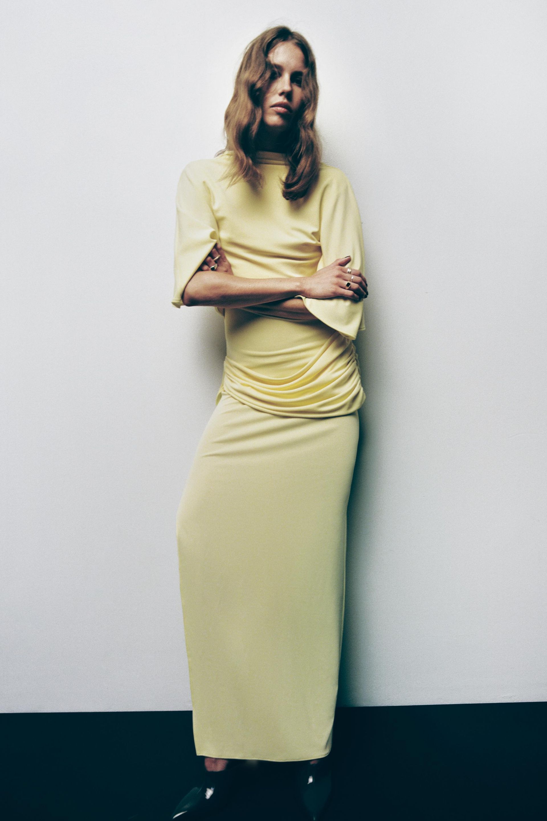 Open Back Cape Long Dress
