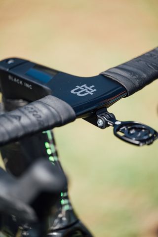 Factor Black Inc handlebars taped up to the stem