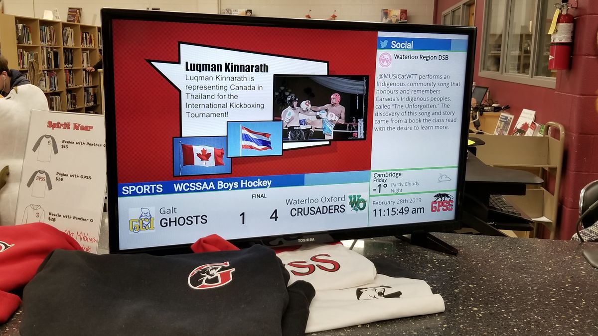 Bannister Lake&#039;s Chameleon Powers Waterloo Region District School Board Digital Signage Network