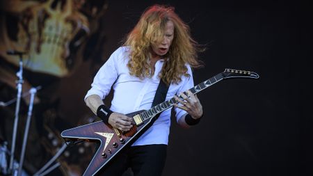 Dave Mustaine from Megadeth performs on stage at the Tons of Rock festival on June 28, 2025 in Oslo, Norway
