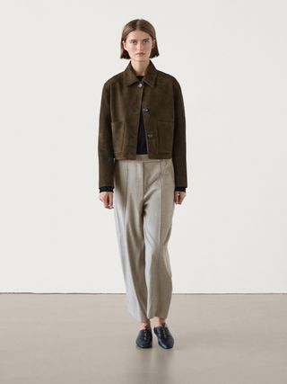 100% Wool Barrel Trousers