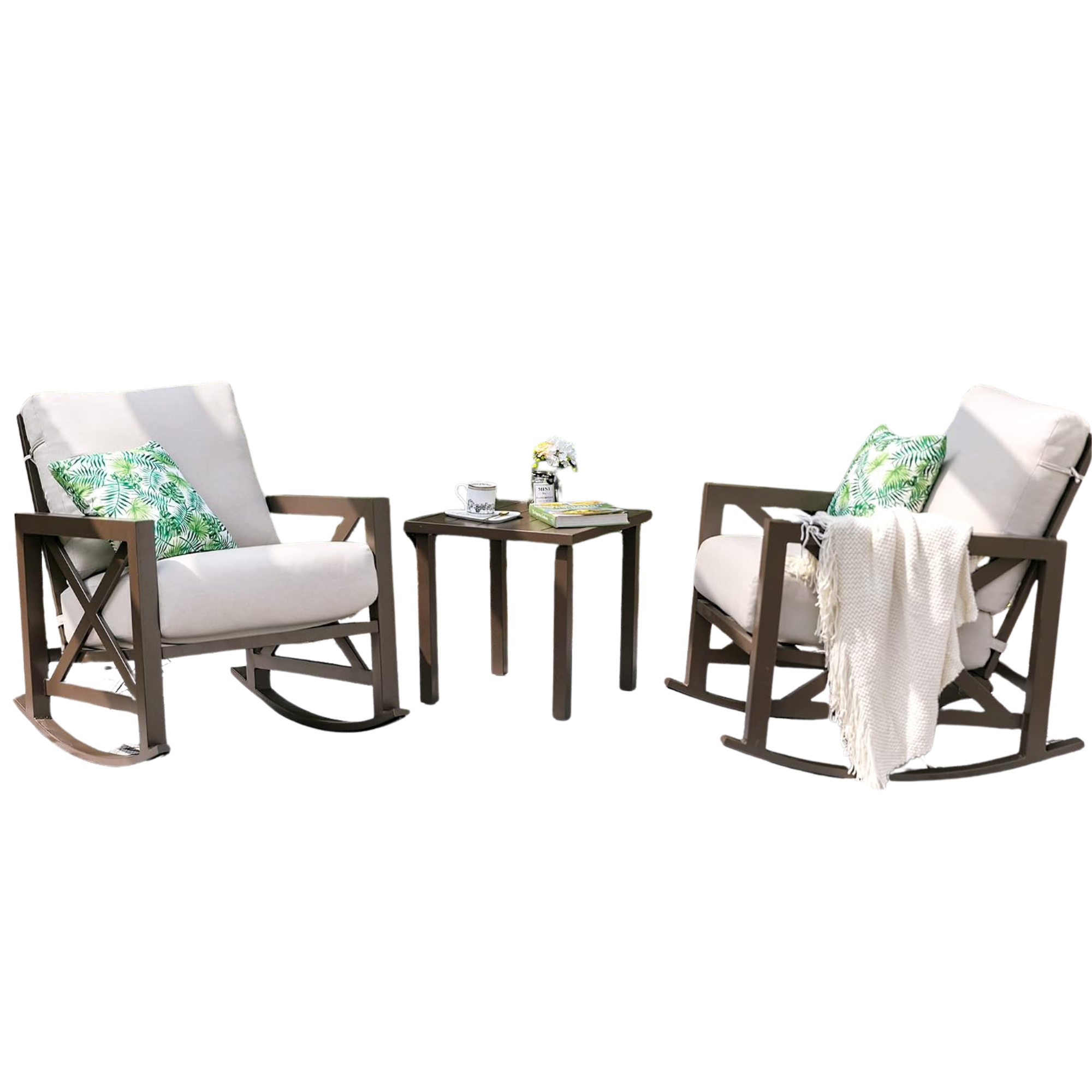 an outdoor bistro set