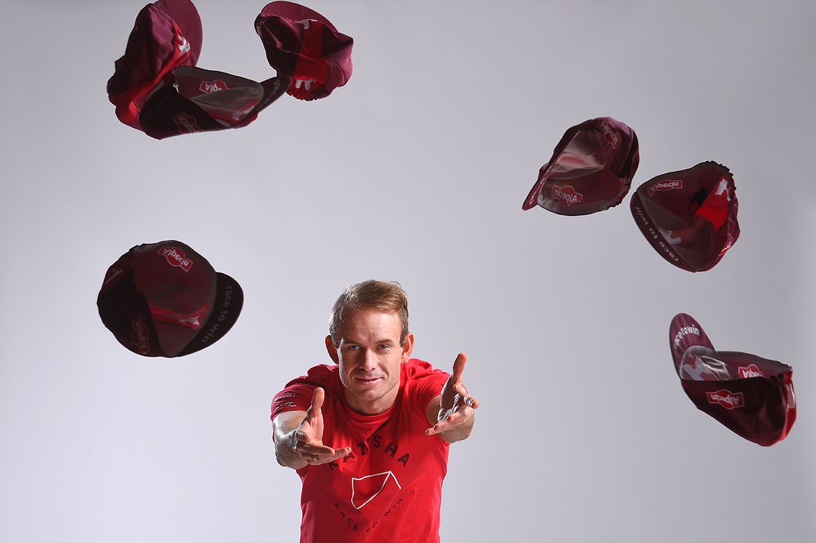 Alexander Kristoff models the 2017 Katusha-Alpecin kit